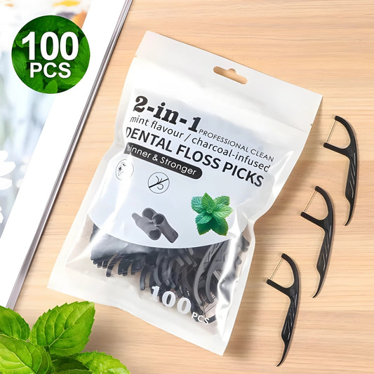 Orleca Mint Charcoal Floss Picks™